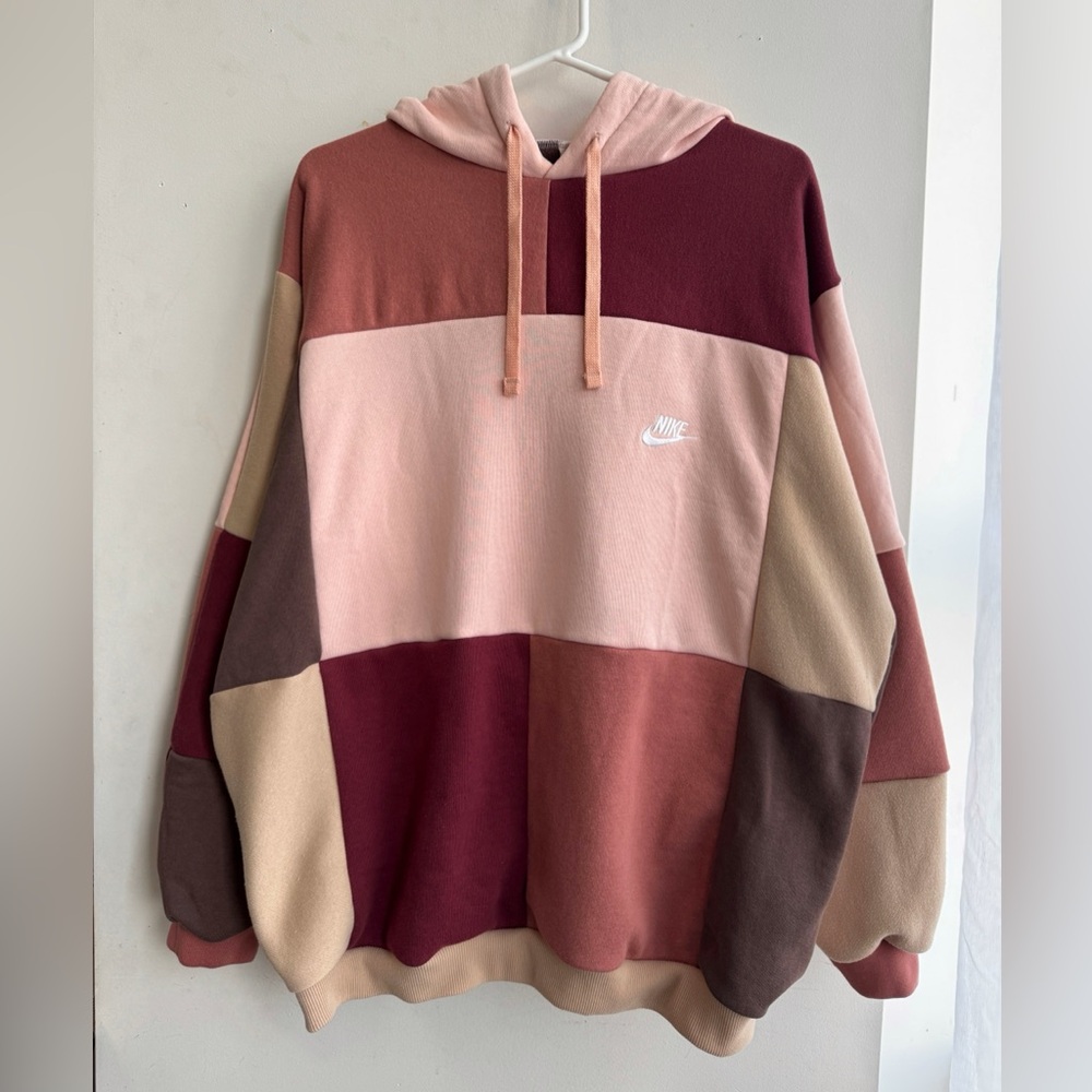 UPCYCLED Nike patchwork hoodie